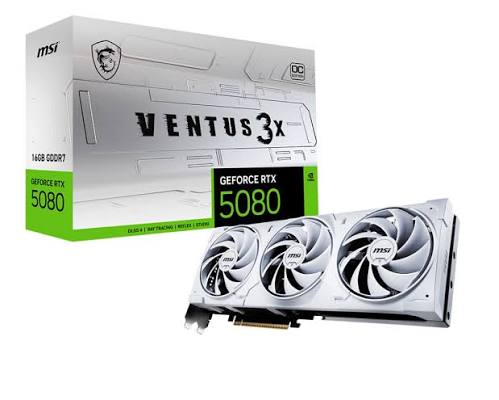 کارت گرافیک ام‌ اس‌ آی مدل GeForce RTX 5080 16G VENTUS 3X OC WHITE